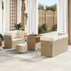 vidaXL Garten-Sofa-Set 8 pcs Beige Poly-Rattan