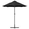 vidaXL Gartenparasol Schwarz 370 x 197 x 239 cm