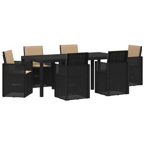 vidaXL Garten Essgruppe 7 stk. Anthrazit und Taupe PP