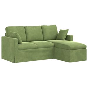 vidaXL Sofa Hellgr&uuml;n 178 x 134 x 80 cm Samt