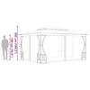 vidaXL Pavillon mit Netz 300x400x265 cm Anthrazit
