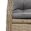 vidaXL 5-tlg. Garten-Essgruppe mit Kissen Beige Poly Rattan