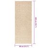 vidaXL Teppich ZIZUR Beige 80x200 cm Jute-Optik Indoor und Outdoor
