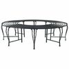 vidaXL Baumbank 8-Sitzanzahl &Oslash; 160 x 44 cm Stahl Schwarz Rund