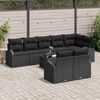 vidaXL Gartensofa-set 9 pcs Poly-Rattan