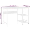 vidaXL Computertisch Wei&szlig; 105x50x72 cm MDF und Metall