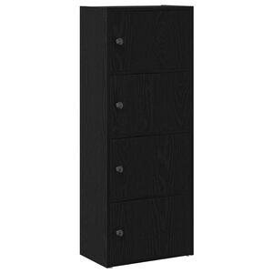 vidaXL B&uuml;cherregal Schwarz Eichen-Optik 40x24x102 cm Holzwerkstoff