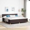vidaXL Boxspringbett mit Matratze Dunkelbraun 200 x 200 cm Stoff