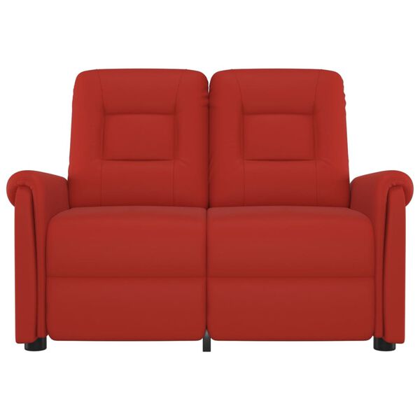 vidaXL 2-Sitzer Massagesessel Weinrot Kunstleder