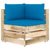 vidaXL 6-tlg. Garten-Lounge-Set mit Kissen Gr&uuml;n Impr&auml;gniertes Holz