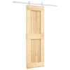 vidaXL Schiebet&uuml;r Nat&uuml;rlich und Wei&szlig; 70 x 210 cm Massivkiefer
