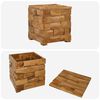 vidaXL Aufbewahrungshocker Braun 40 x 40 x 45 cm Massivholz Teak
