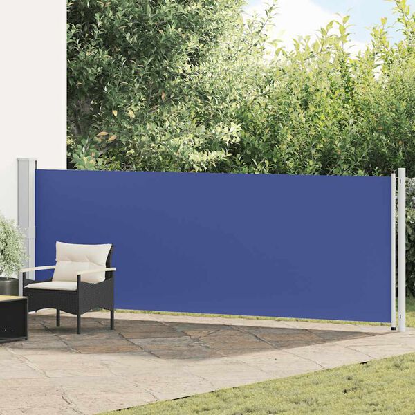vidaXL Seitenmarkise Ausziehbar 140x600 cm Blau
