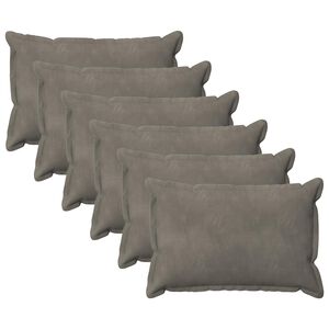 vidaXL Kissen mit Kissen HOUTEN 6 Stk. Hellgrau Samt