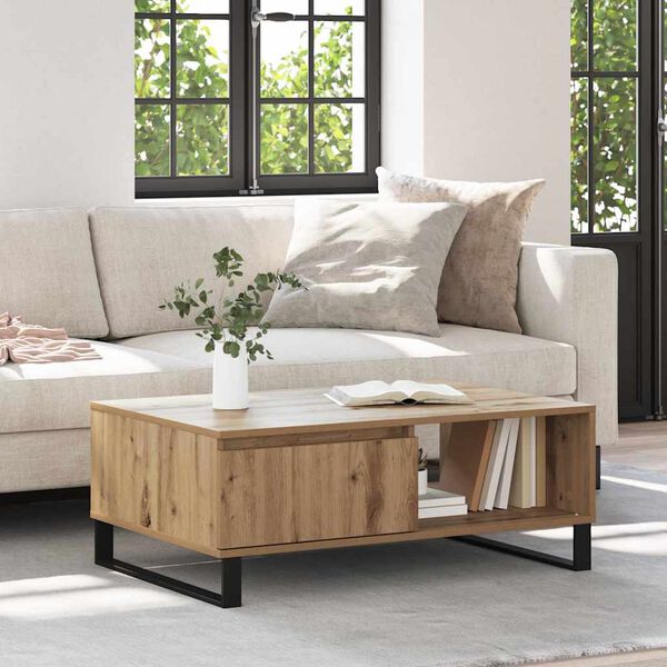 vidaXL Couchtisch Artisan-Eiche 90 x 60 x 35 cm Holzwerkstoff