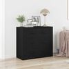 vidaXL Sideboard Schwarz Eichen-Optik 80 x 33 x 70 cm Holzwerkstoff