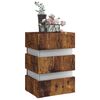 vidaXL LED-Nachttisch R&auml;uchereiche 45x35x67 cm Holzwerkstoff