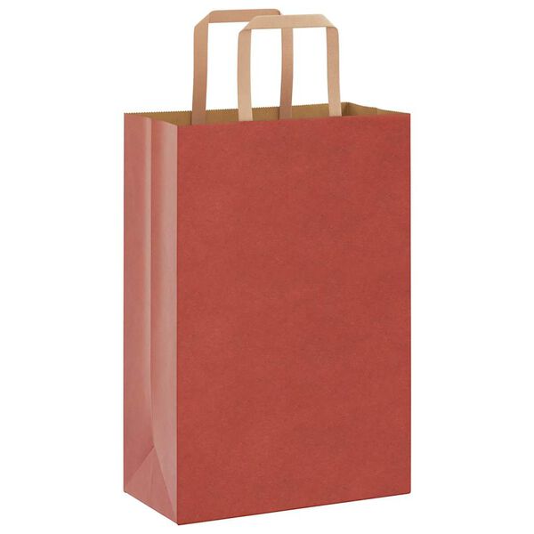 vidaXL Papiertragetaschen 50 Stk. mit Henkeln Rot 21x11x31 cm