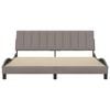 vidaXL Bettgestell ohne Matratze "Hanko" Taupe 180x200 cm Stoff