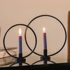 HI 2-tlg. Kerzenhalter-Ring-Set Schwarz