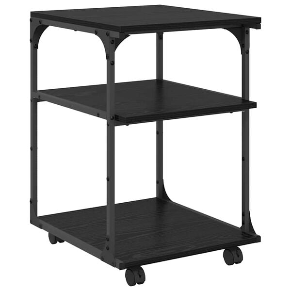 vidaXL Druckerst&auml;nder Schwarz Eichen-Optik 43 x 48 x 64 cm