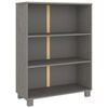 vidaXL B&uuml;cherschrank HAMAR Hellgrau 85x35x112 cm Massivholz Kiefer