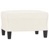 vidaXL 3-Sitzer-Sofa mit Hocker Creme 180 cm Kunstleder
