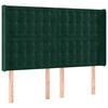 vidaXL Kopfteil mit Ohren Dunkelgr&uuml;n 147x16x118/128 cm Samt