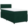 vidaXL Boxspringbett mit Matratze Dunkelgr&uuml;n 90x190 cm Samt