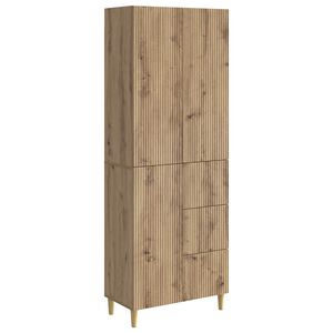 vidaXL Schrankset 2 stk. Artisan-Eiche Holzwerkstoff