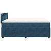 vidaXL Boxspringbett mit Matratze Blau 140x190 cm Samt