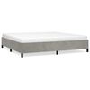 vidaXL Bettgestell ohne Matratze Hellgrau 200x200 cm Samt