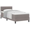 vidaXL Boxspringbett mit Matratze mit Kopfteil Taupe 90 x 200 cm Stoff