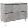 vidaXL Badschrank Betongrau 80x33x60 cm Holzwerkstoff