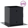 vidaXL Pfostentr&auml;ger Quadrat 12 Stk. 101x101mm Stahl Pulverbeschichtet