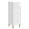 vidaXL Sideboard Hochglanz Wei&szlig; 33 x 34,5 x 90 cm Holzwerkstoff