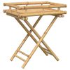 vidaXL Tabletttisch Klappbar 60x40x68 cm Bambus