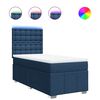 vidaXL Boxspringbett mit Matratze Blau 90x190 cm Stoff