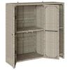 vidaXL Badschrank mit Speicher Hellgrau 100 x 36 x 102 cm Rattan
