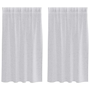 vidaXL Voile-Vorhang 2 pcs Hellgrau 140 x 140 cm Polyester