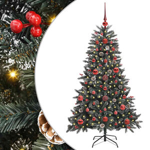 vidaXL K&uuml;nstlicher Weihnachtsbaum Gr&uuml;n 120 cm PVC, Plastik und Stahl