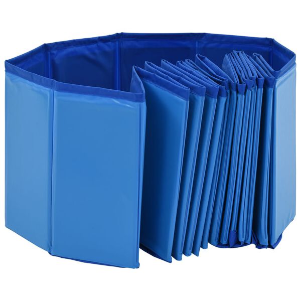vidaXL Hundepool Faltbar Blau 160 x 30 cm PVC