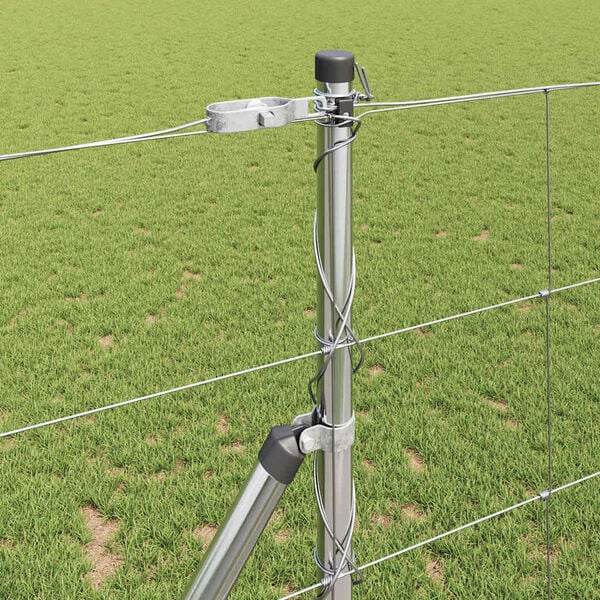 vidaXL Wildzaun Feuerverzinkt 1000 x 120 x 0,18 cm Eisen