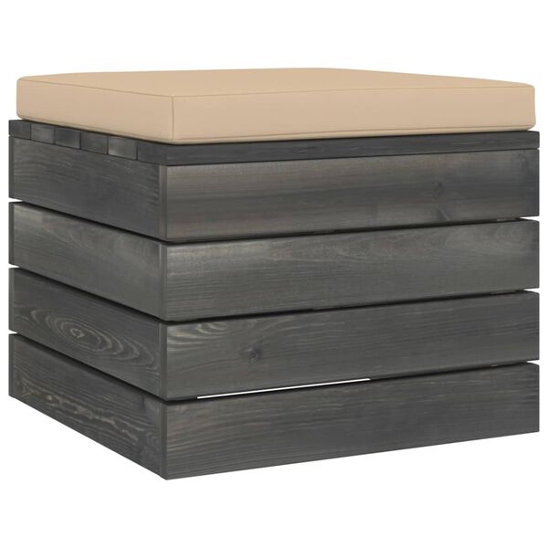 vidaXL 11-tlg. Garten-Sofagarnitur aus Paletten mit Kissen Kiefernholz