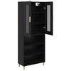 vidaXL Highboard Schwarz Eichen-Optik 69,5 x 34 x 180 cm