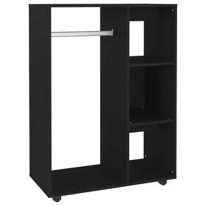 vidaXL Kleiderschrank Schwarz 80x40x110 cm Holzwerkstoff