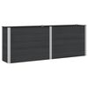 vidaXL Hochbeet Schwarz 250 x 50 x 91 cm alu.