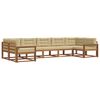 vidaXL Outdoor-Sofagarnitur 7 stk. Natur und Beige