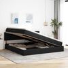 vidaXL Bett mit Stauraum und LED Schwarz 200 x 200 cm Polyester