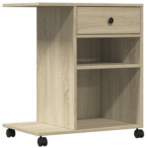 vidaXL Druckerst&auml;nder mit Rollen Sonoma-Eiche 60x40x68,5 cm
